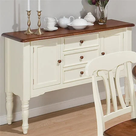 Two Tone Cottage Serving Table